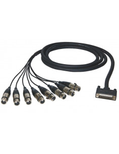 Dsub-8 XLR hembra 3 metros